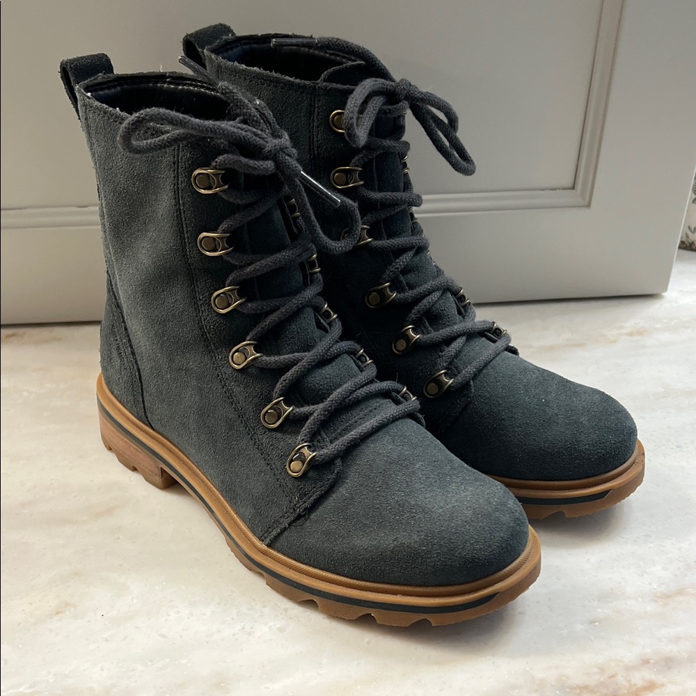 Sorel Lennox Suede waterproof lace up combat boots